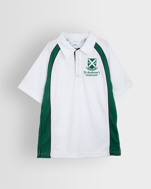 Boys White-Green Games Shirt