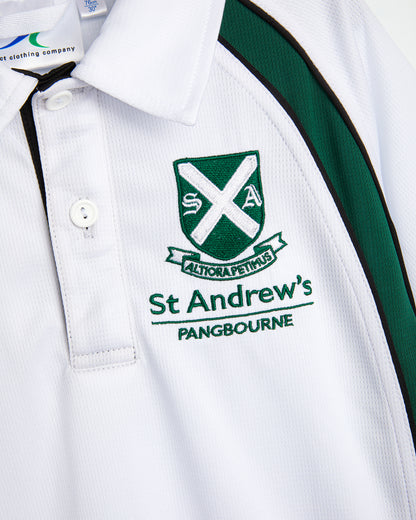 Boys White-Green Games Shirt