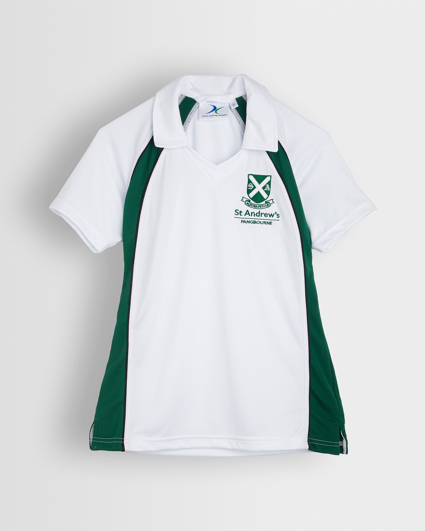 Girls White-Green Games Shirt
