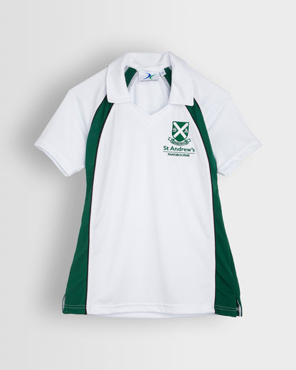 Girls White-Green Games Shirt