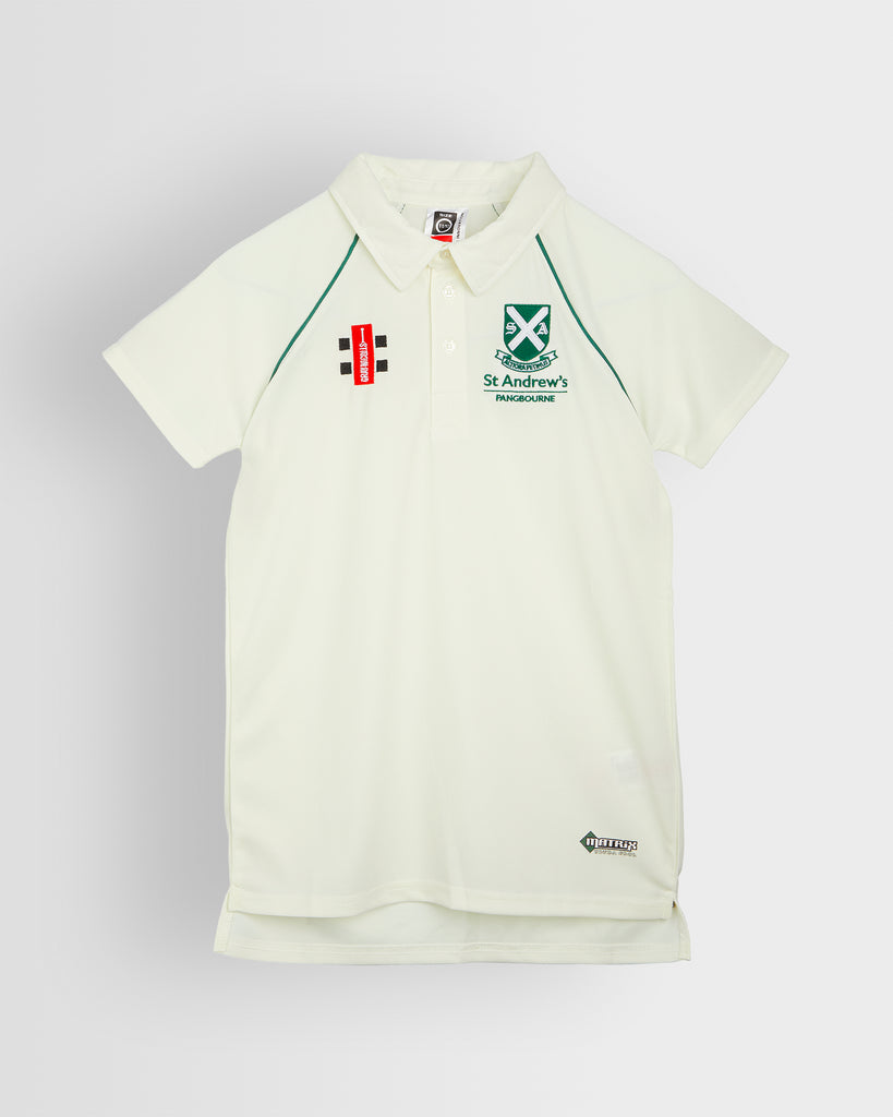 Unisex White Cricket Shirt