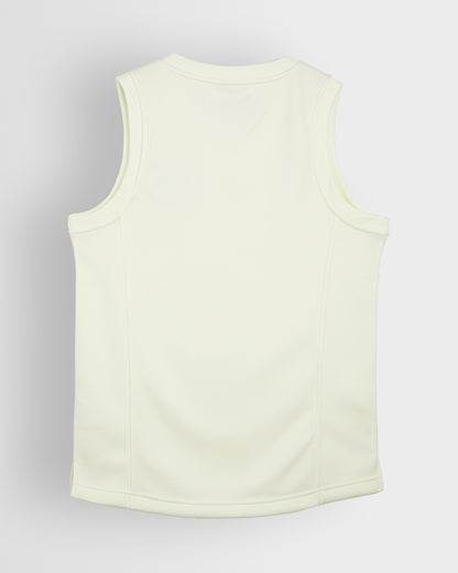 Unisex White Cricket Slipover
