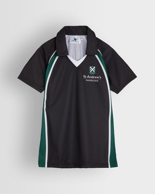 Girls Black-Green Games Shirt