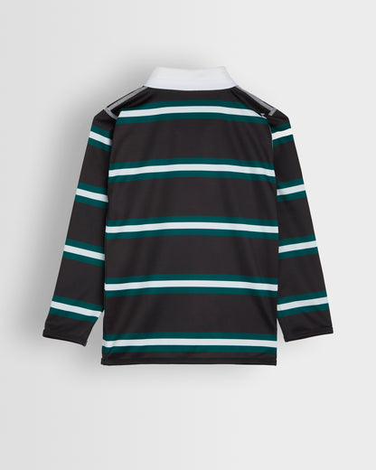 Boys Black-Green-White Reversible Rugby Shirt
