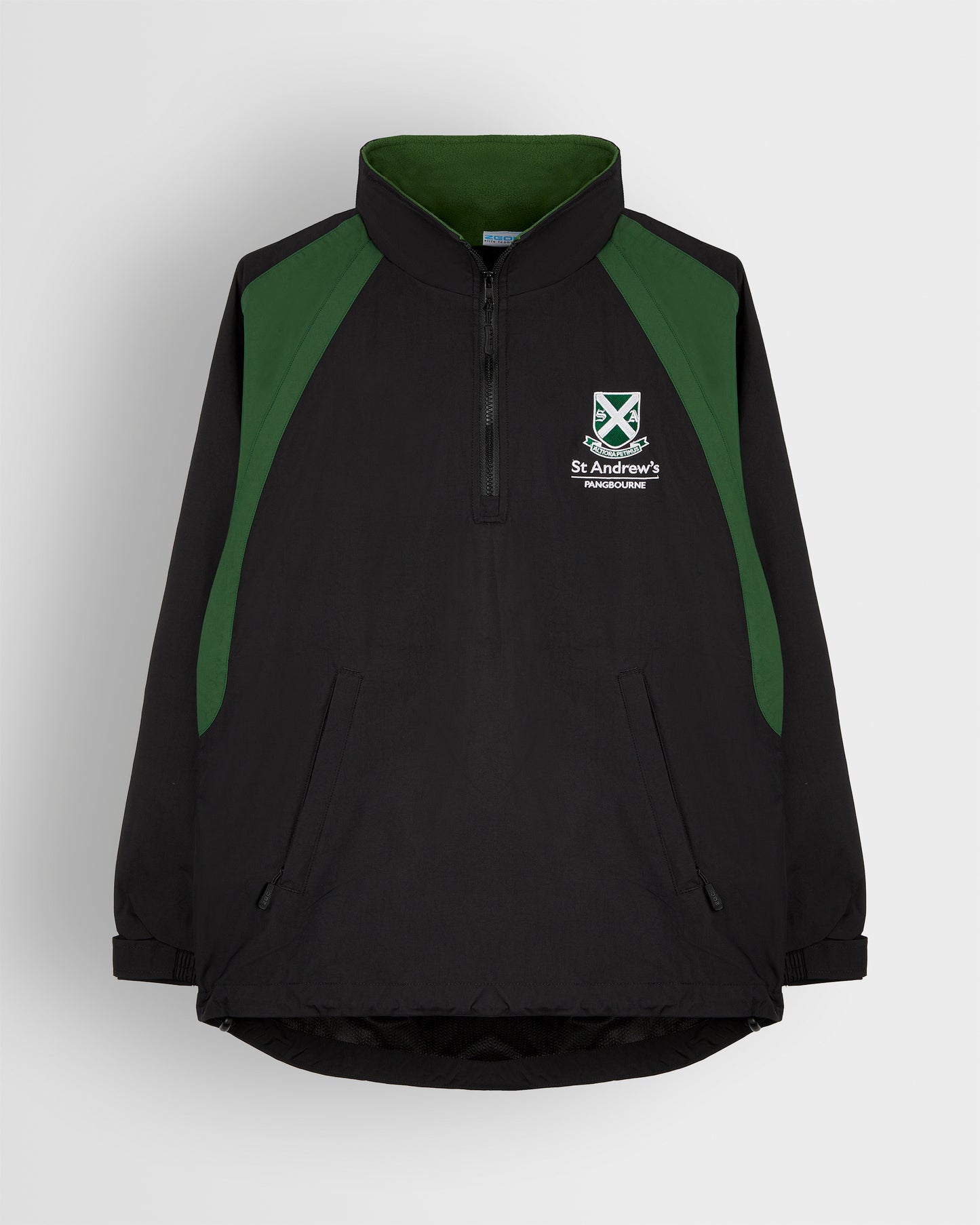 Unisex Black-Green Waterproof Match Tracksuit Top