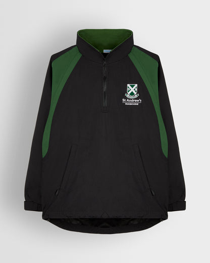 Unisex Black-Green Waterproof Match Tracksuit Top
