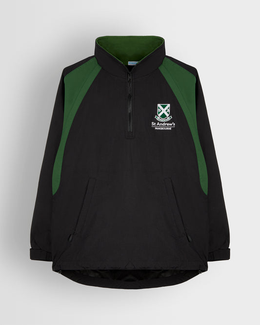 Unisex Black-Green Waterproof Match Tracksuit Top