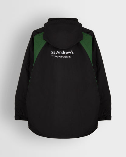 Unisex Black-Green Waterproof Match Tracksuit Top