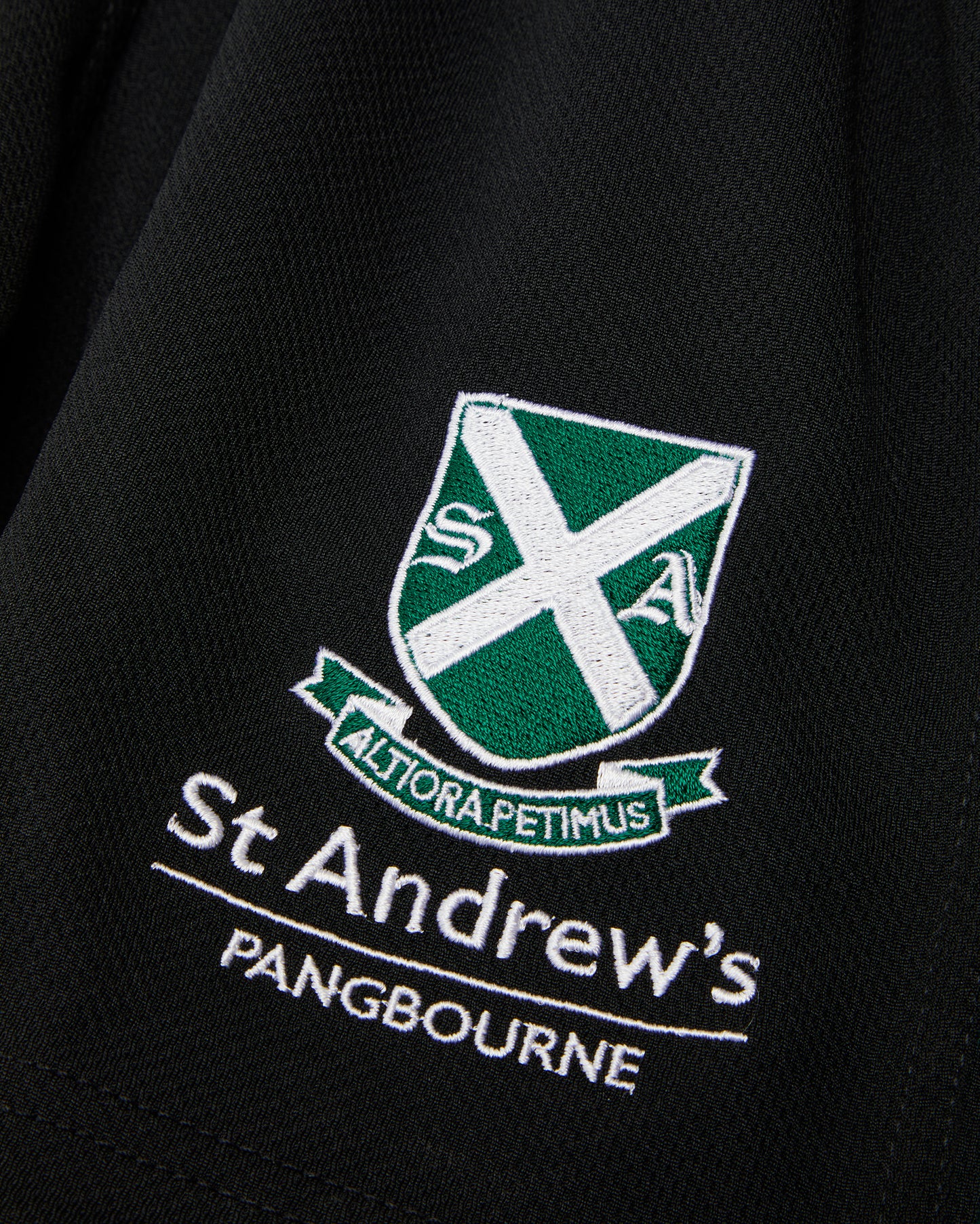 Boys Black-Green Rugby Shorts