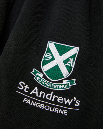 Boys Black-Green Rugby Shorts