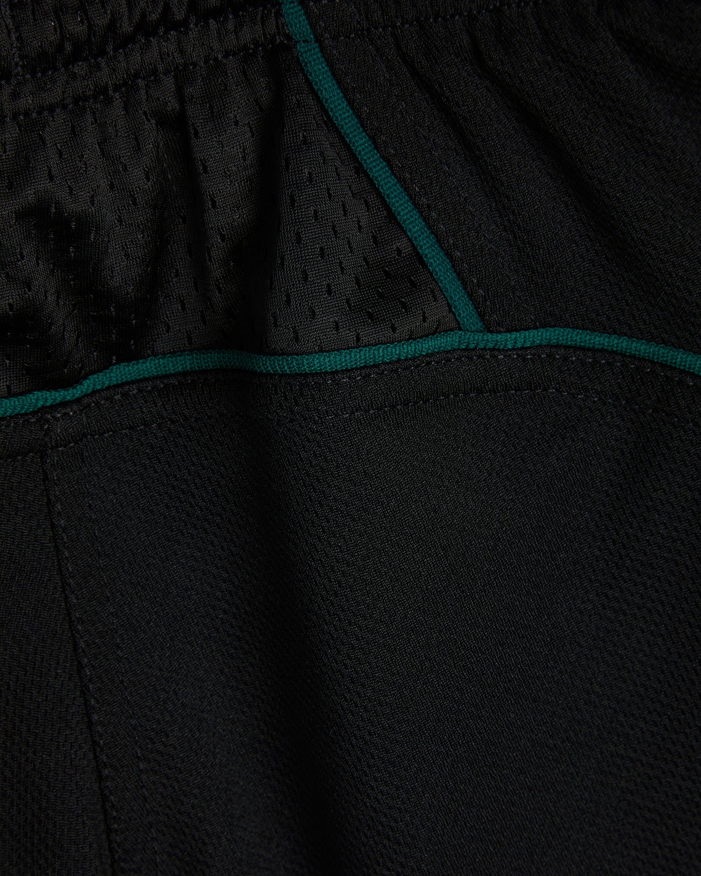 Boys Black-Green Rugby Shorts