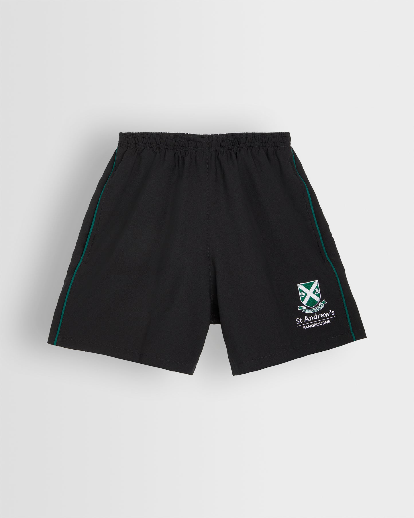 Boys Black-Green Lightweight PE Shorts