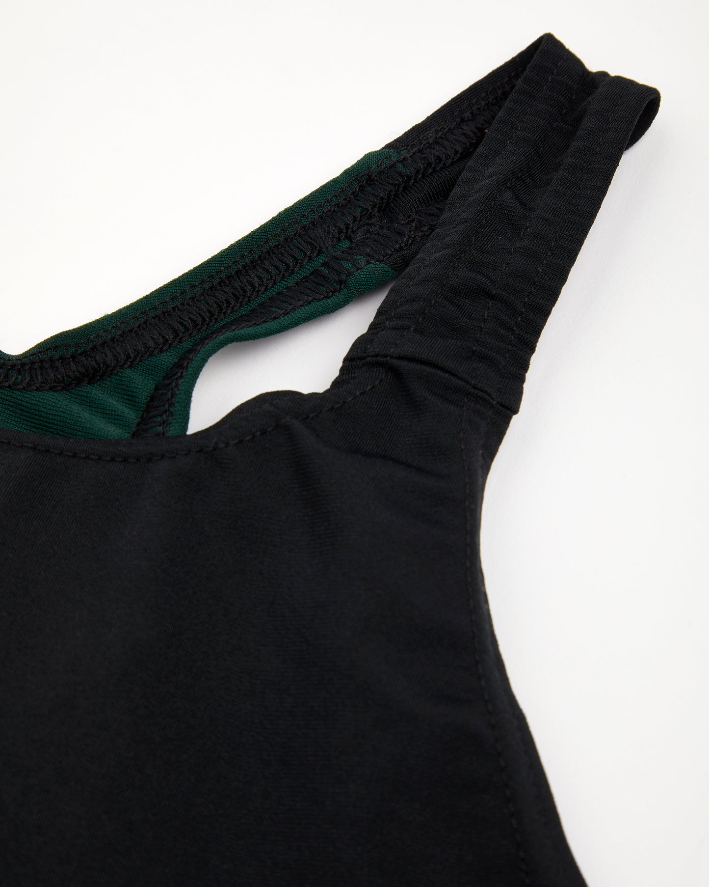 Girls Black-Green Swimsuit