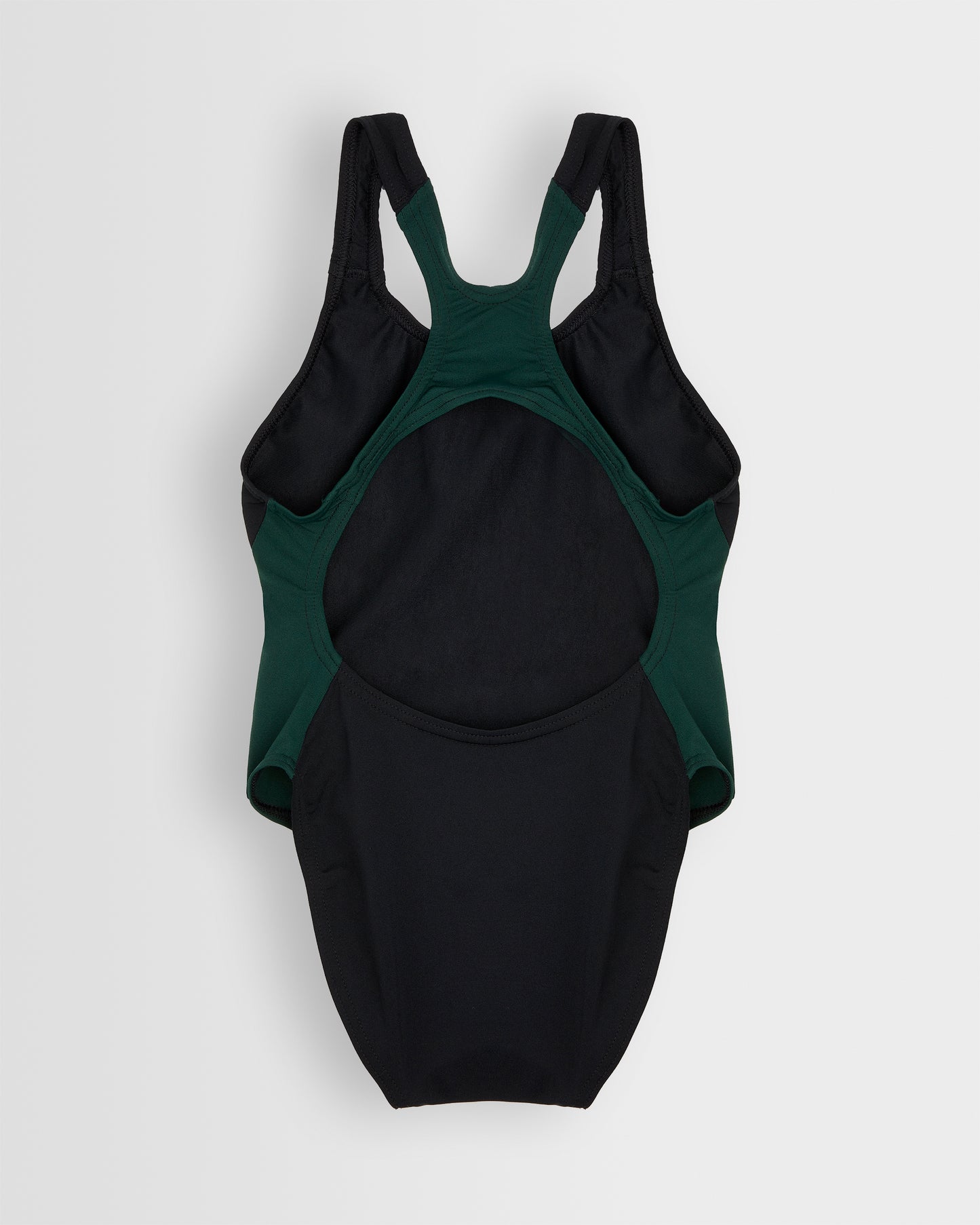 Girls Black-Green Swimsuit