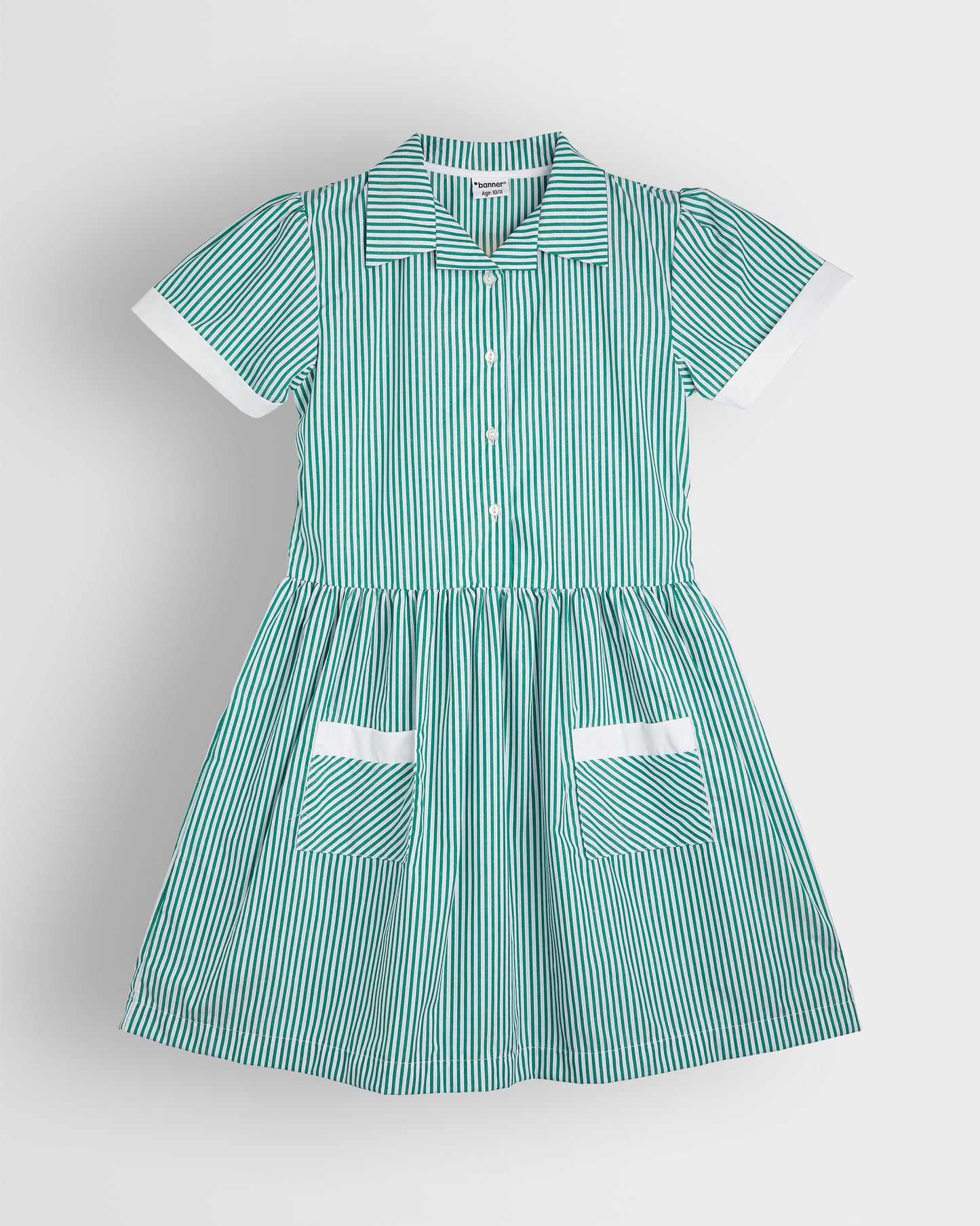 Girls Green-White Summer Dresses