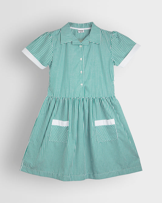 Girls Green-White Summer Dresses