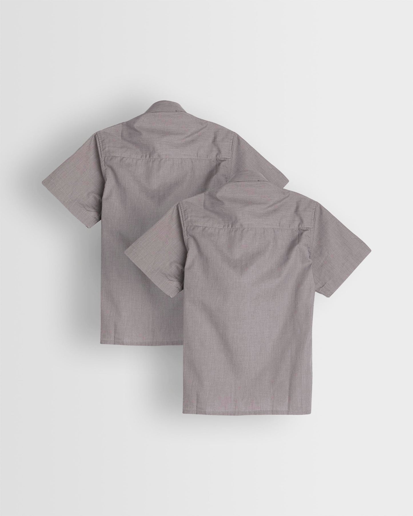 Boys Grey Short Sleeve Shirt- Pack of 2