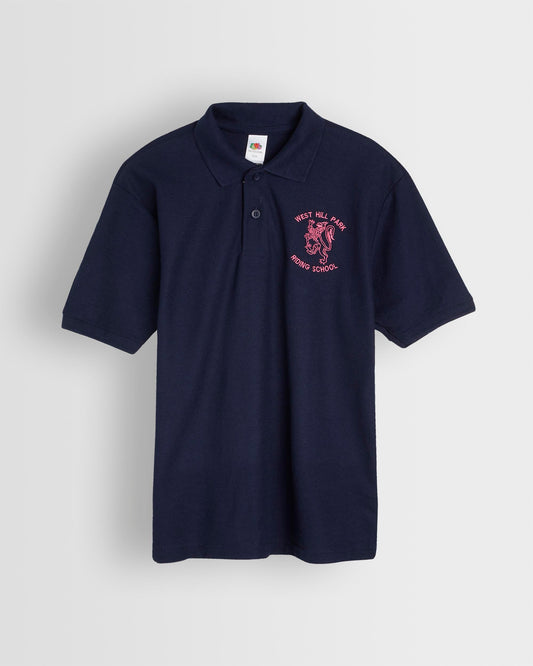 Unisex Navy Riding Polo Shirt