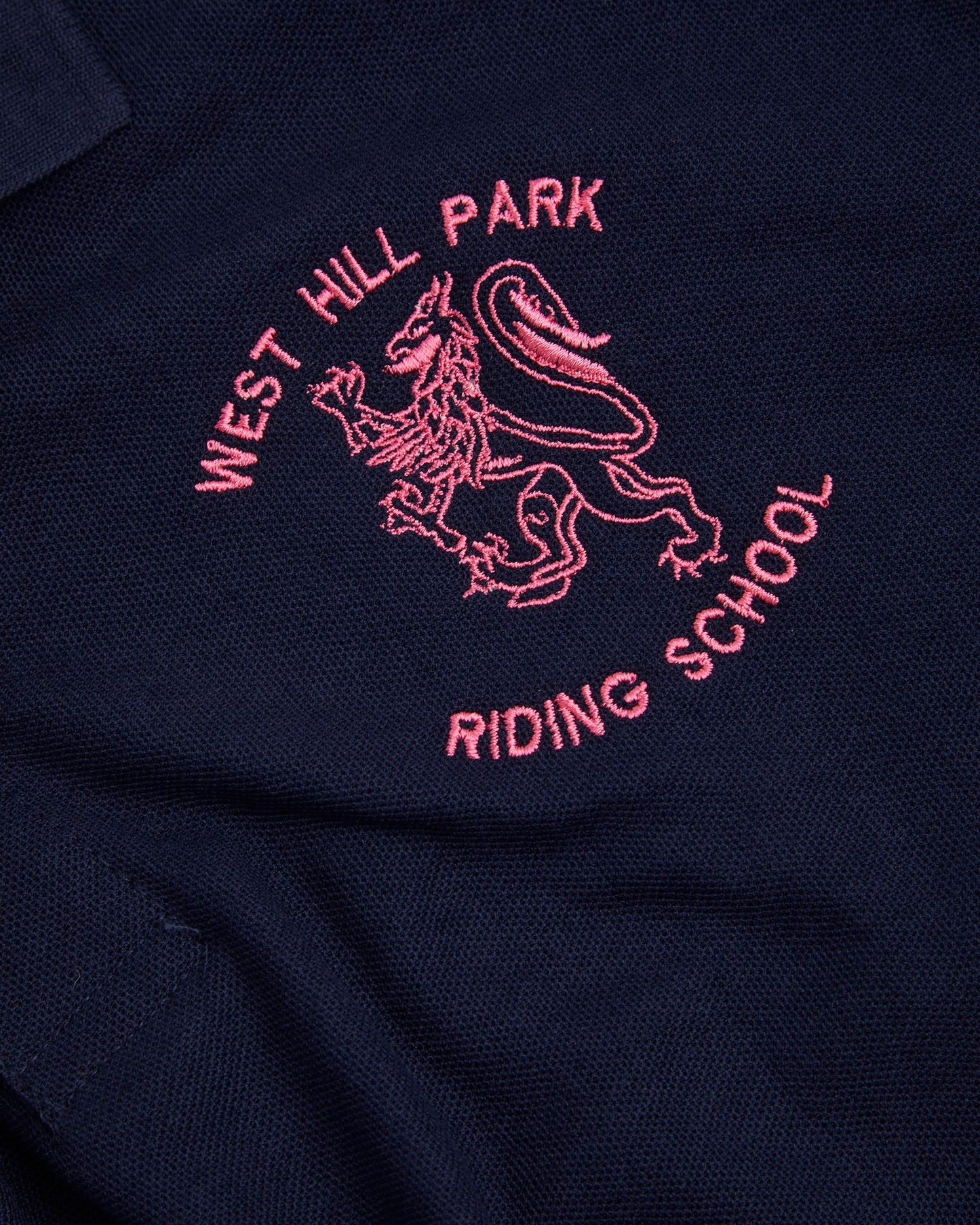 Unisex Navy Riding Polo Shirt