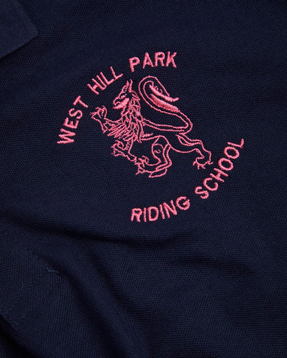 Unisex Navy Riding Polo Shirt