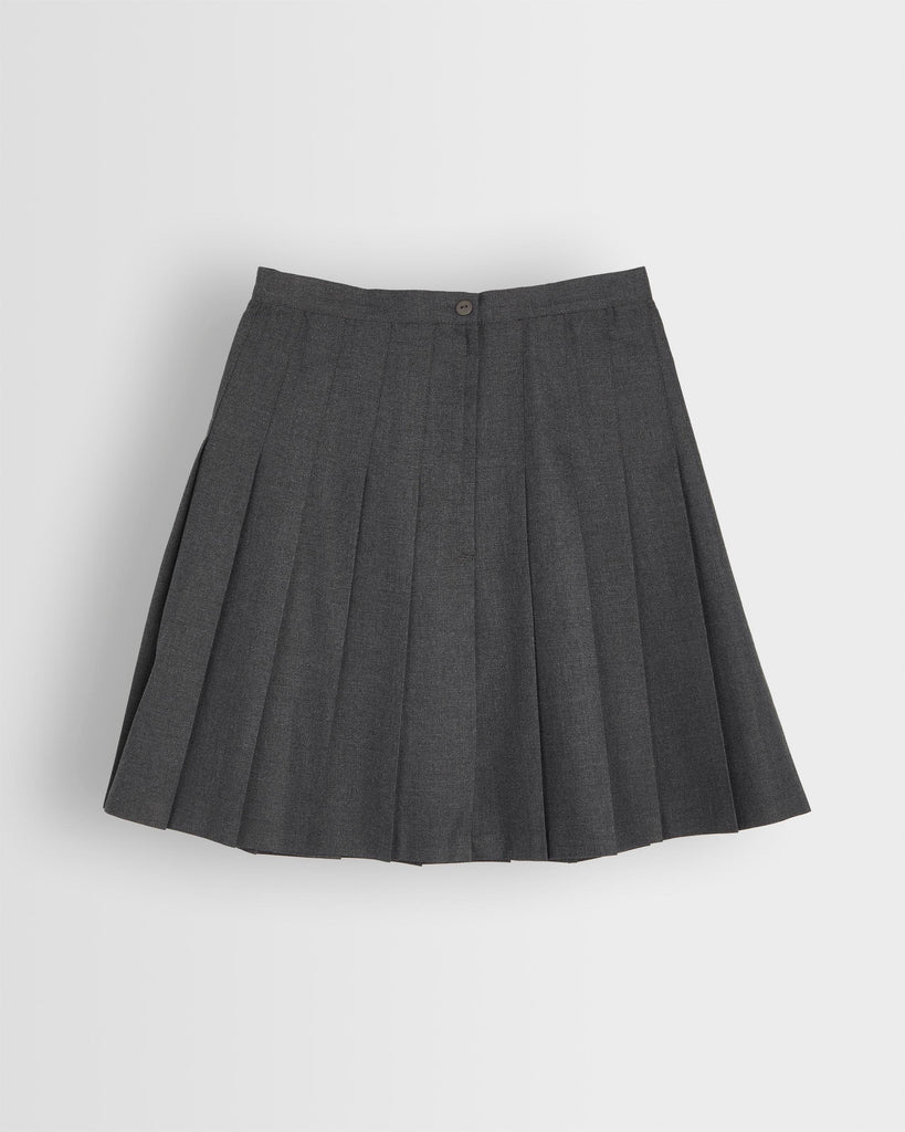 Girls Grey Drop-Pleated Skirt