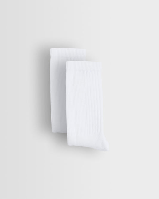 Unisex White PE Socks