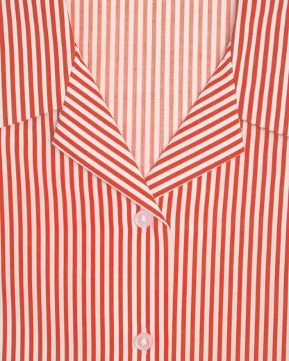 Girls Red-White Striped Blouse - Year 11