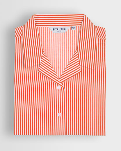 Girls Red-White Striped Blouse - Year 11