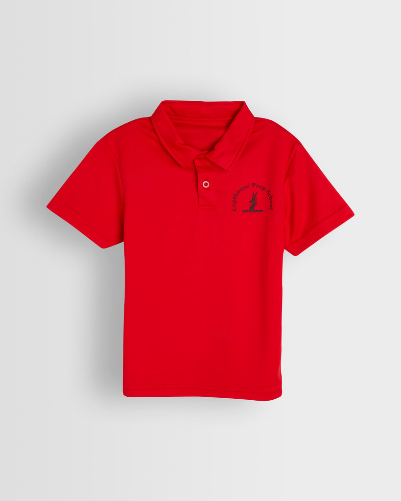 Girls Red Sports Polo Shirt