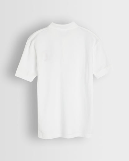 Unisex White Polo Shirt