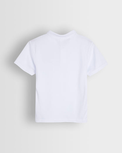Unisex White Sports Polo Shirt