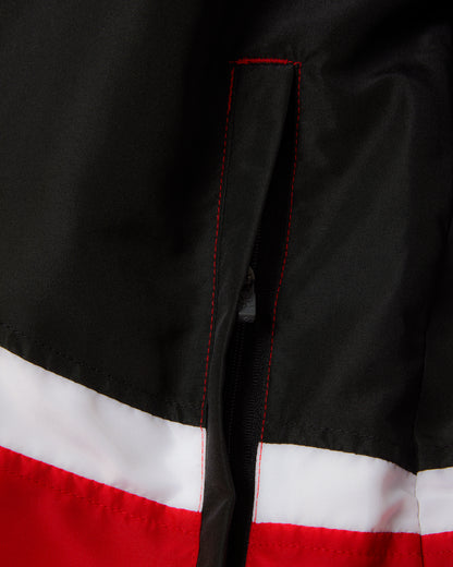 Unisex Black-Red-White Smock Top