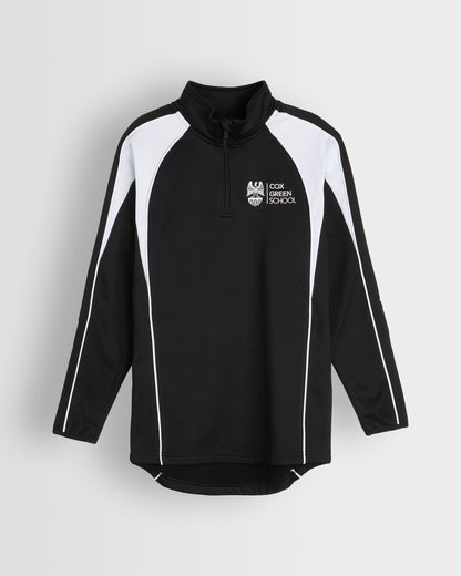 Black-White Mid Layer Track Top