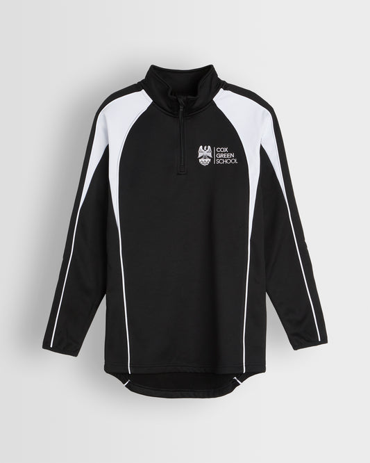 Black-White Mid Layer Track Top