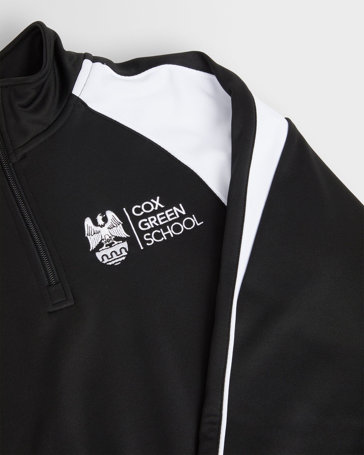 Black-White Mid Layer Track Top
