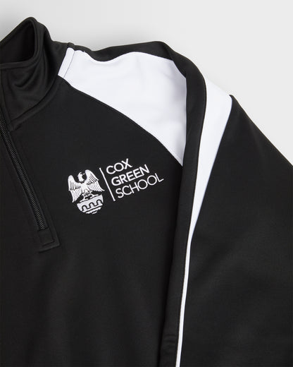 Black-White Mid Layer Track Top