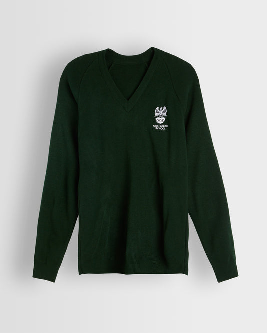 Green V Neck Pullover