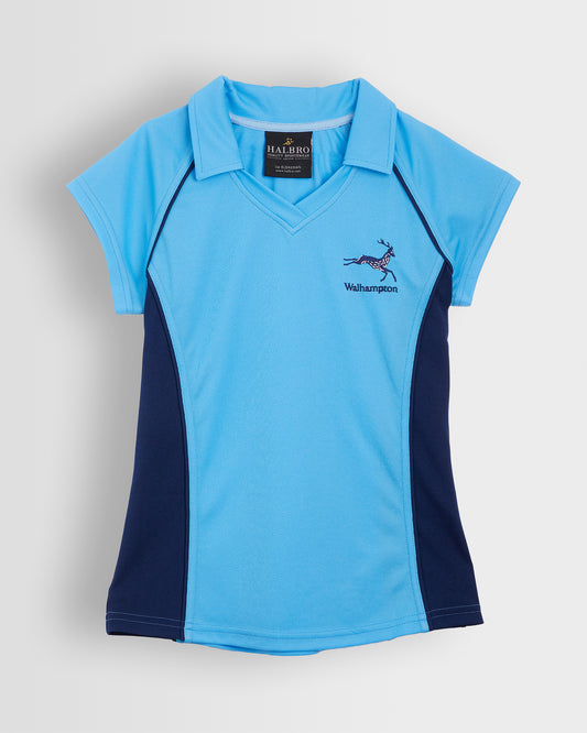Girls Navy-Sky Games Top