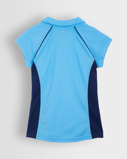 Girls Navy-Sky Games Top