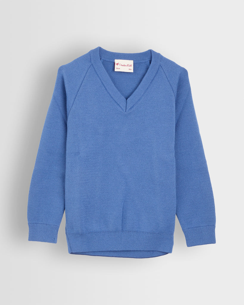 Unisex Blue V Neck Sweater