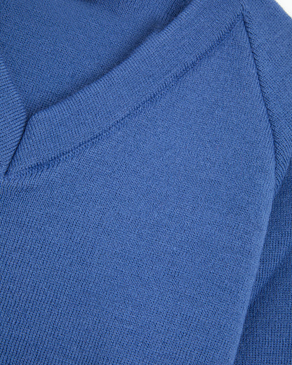 Unisex Blue V Neck Sweater