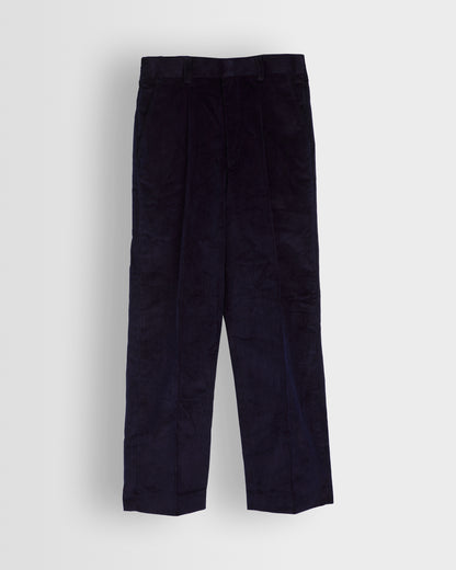 Boys Navy Long Cord Trousers