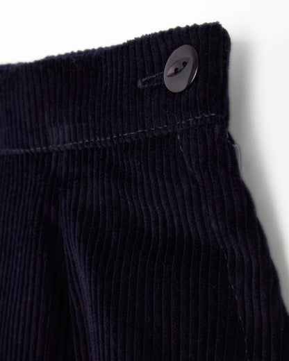 Girls Navy Cord Skirt