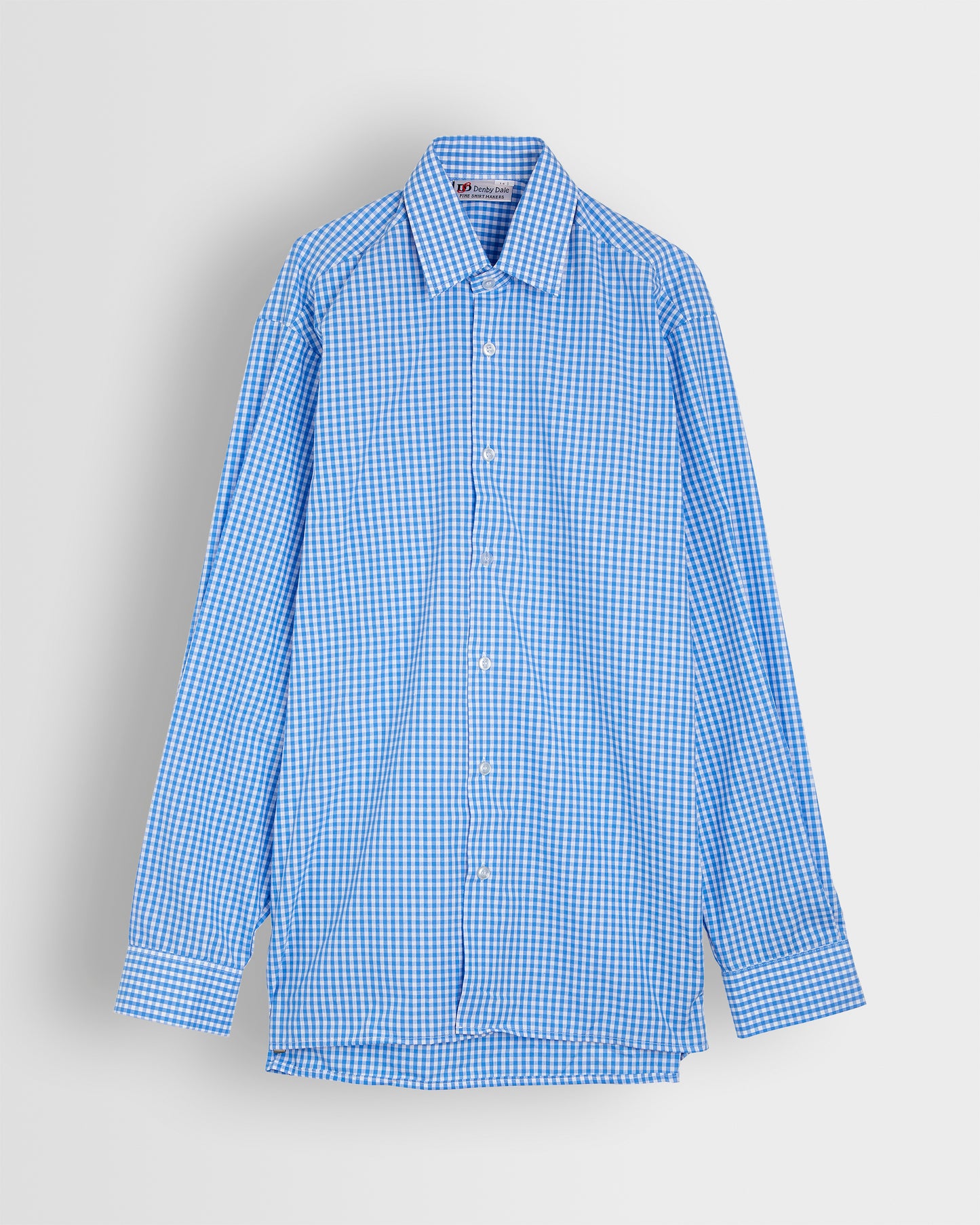 Boys Blue-White Gingham Shirts
