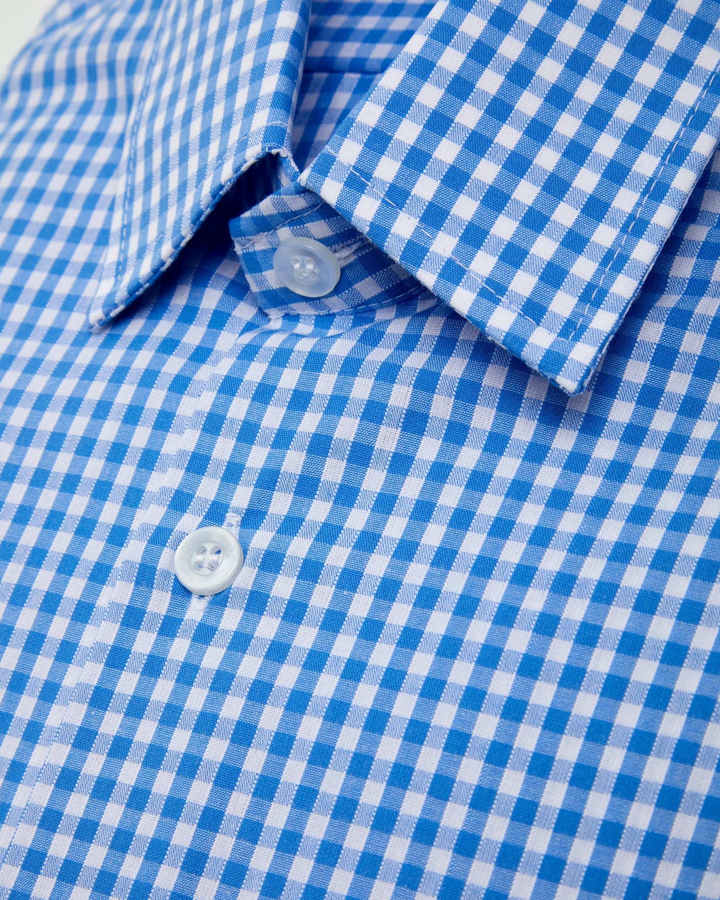 Boys Blue-White Gingham Shirts
