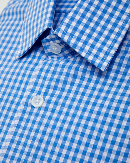 Boys Blue-White Gingham Shirts