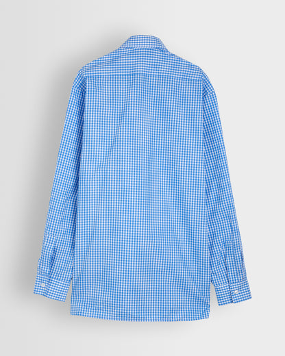 Boys Blue-White Gingham Shirts