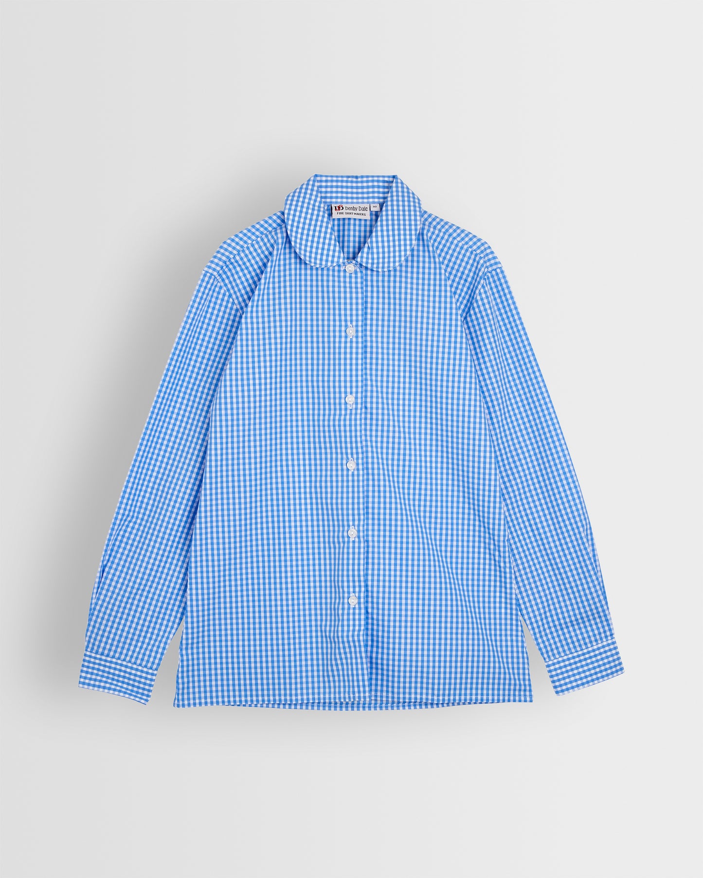 Girls Blue-White Gingham Blouse