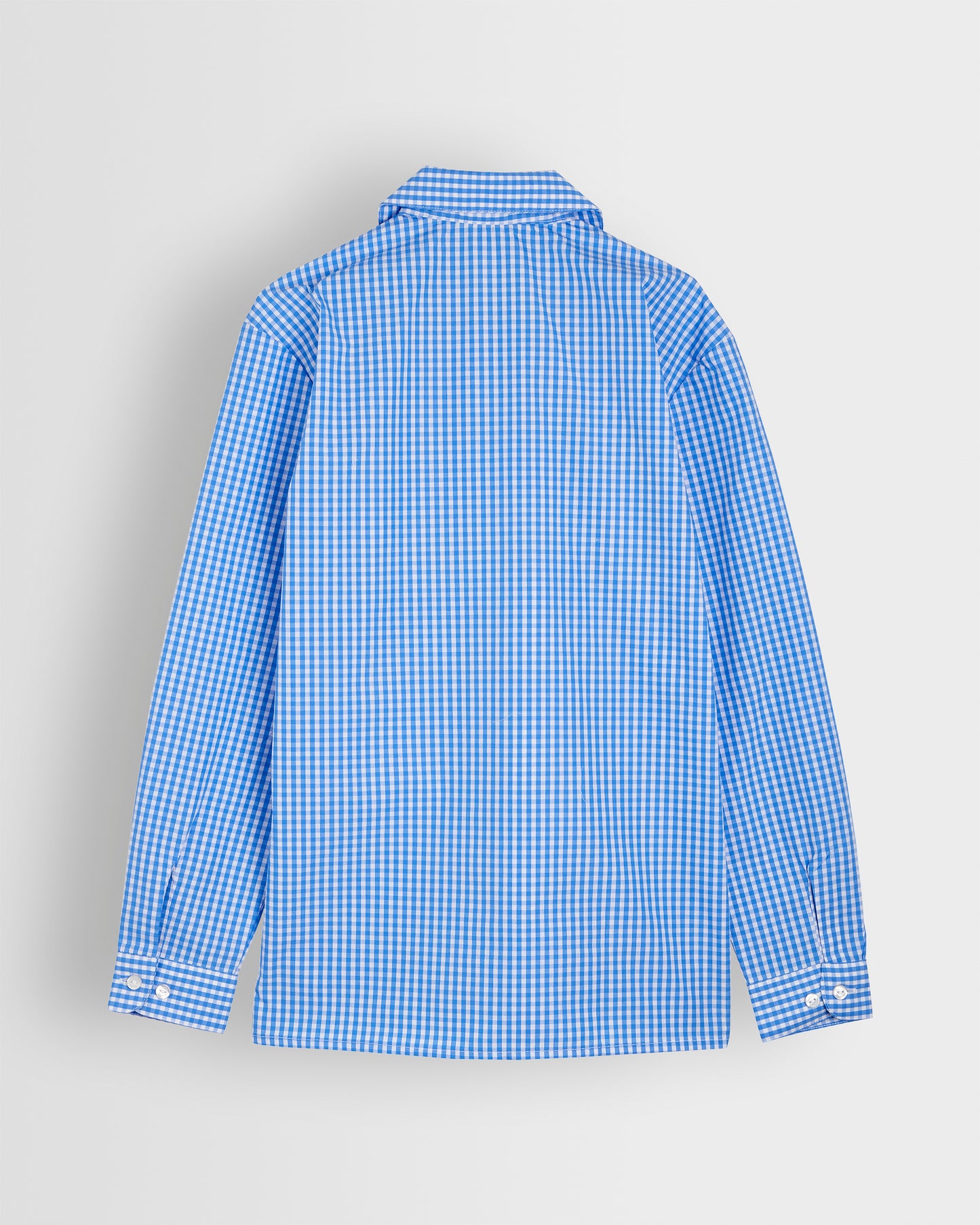 Girls Blue-White Gingham Blouse