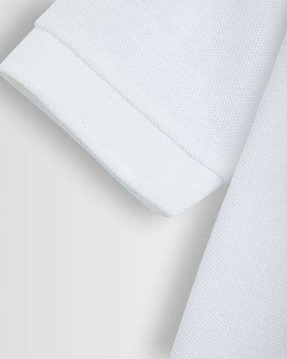 Unisex White Polo